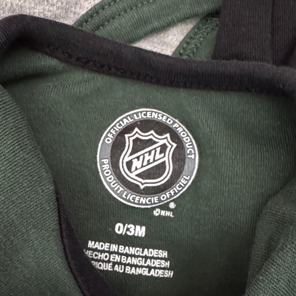 NHL Minnesota Wild Kids Onesies - Green, Black, Gray - Picture 2 of 5